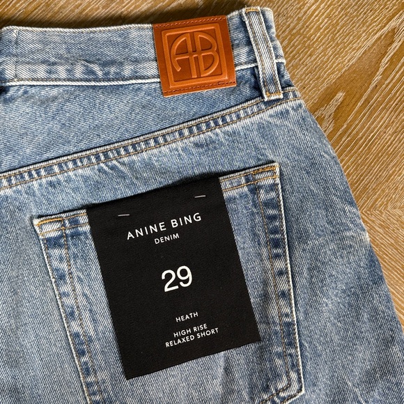 ANINE BING Heath Summer Blue Denim Short 29 - Picture 10 of 13